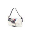 Fendi Baguette handbag in white and multicolor pearl and black python - 00pp thumbnail