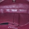 Chanel East West bag worn on the shoulder or carried in the hand in burgundy, brown and blue tweed - Detail D2 thumbnail