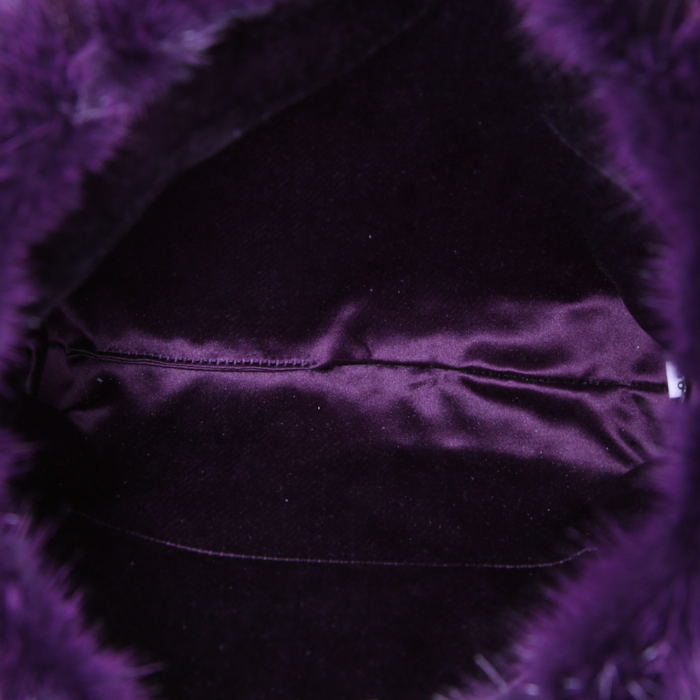 Sac du soir Prada en vison violet - Detail D2