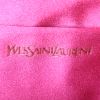 Clutch de noche Saint Laurent en satén rosa - Detail D3 thumbnail