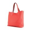 Shopping bag Hermes Double Sens in pelle taurillon clemence rosa Jaipur e rosso Sanguine - 00pp thumbnail