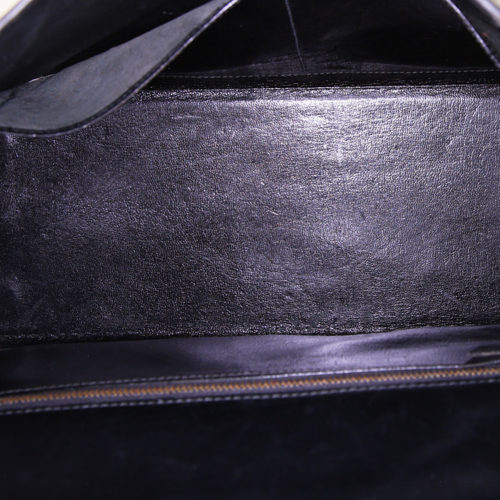 Sac à main Hermes Kelly 32 cm en cuir box noir - Detail D3