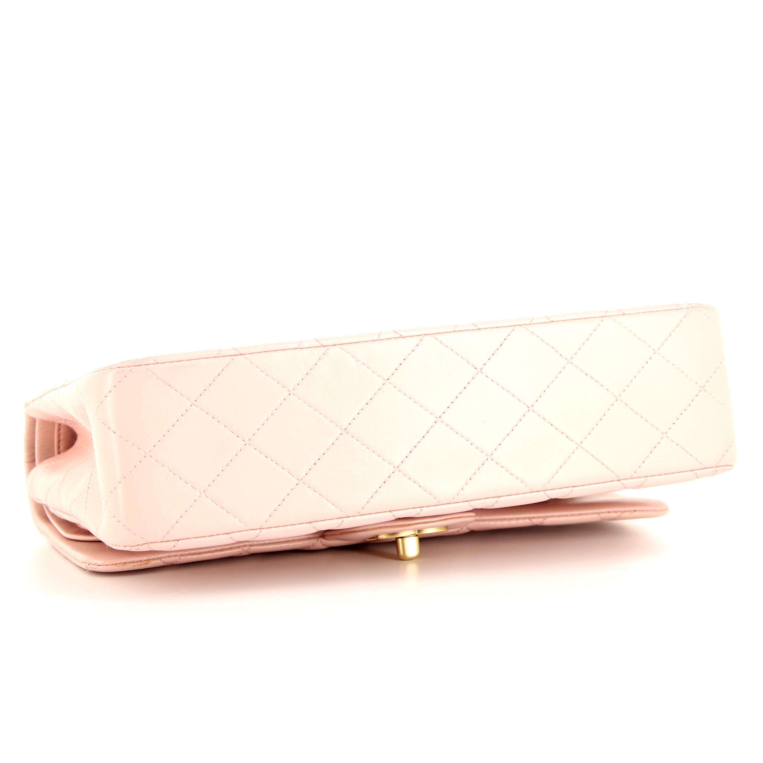 Chanel Timeless handbag in pink quilted leather - Detail D5