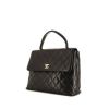 Chanel Coco Handle handbag in black quilted grained leather - 00pp thumbnail