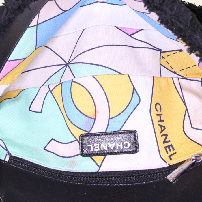 Borsa Chanel Timeless in tessuto nero - Detail D3