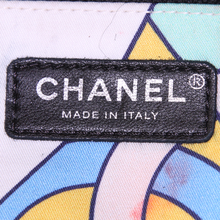Chanel Timeless handbag in black canvas - Detail D4