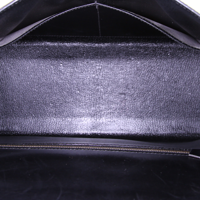 Sac à main Hermes Kelly 32 cm en cuir box noir - Detail D3