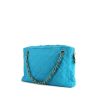 Chanel handbag in turquoise quilted canvas - 00pp thumbnail