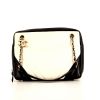 Chanel Petit Shopping shoulder bag in white and black chevron quilted leather - 360 thumbnail