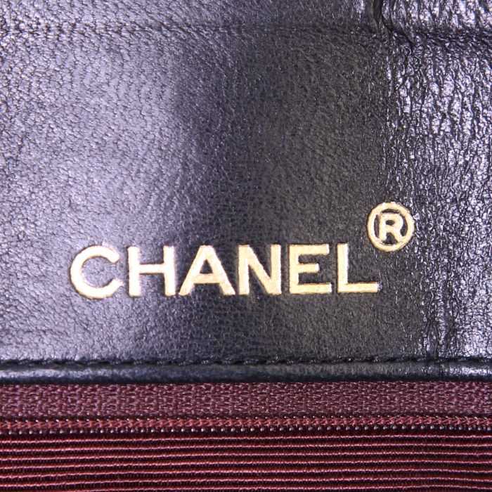 Borsa a spalla Chanel Vintage Shopping in pelle trapuntata nera - Detail D3