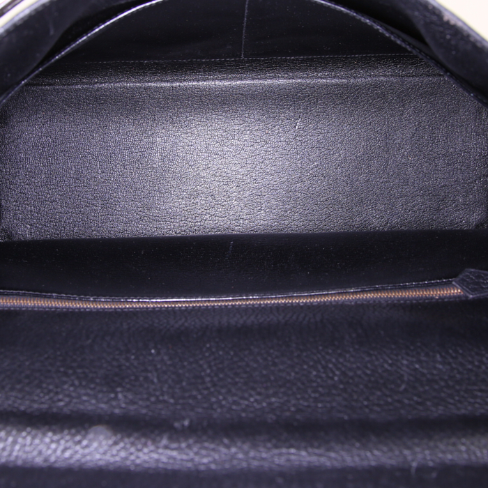 Bolso de mano Hermes Kelly 35 cm en cuero togo negro - Detail D3