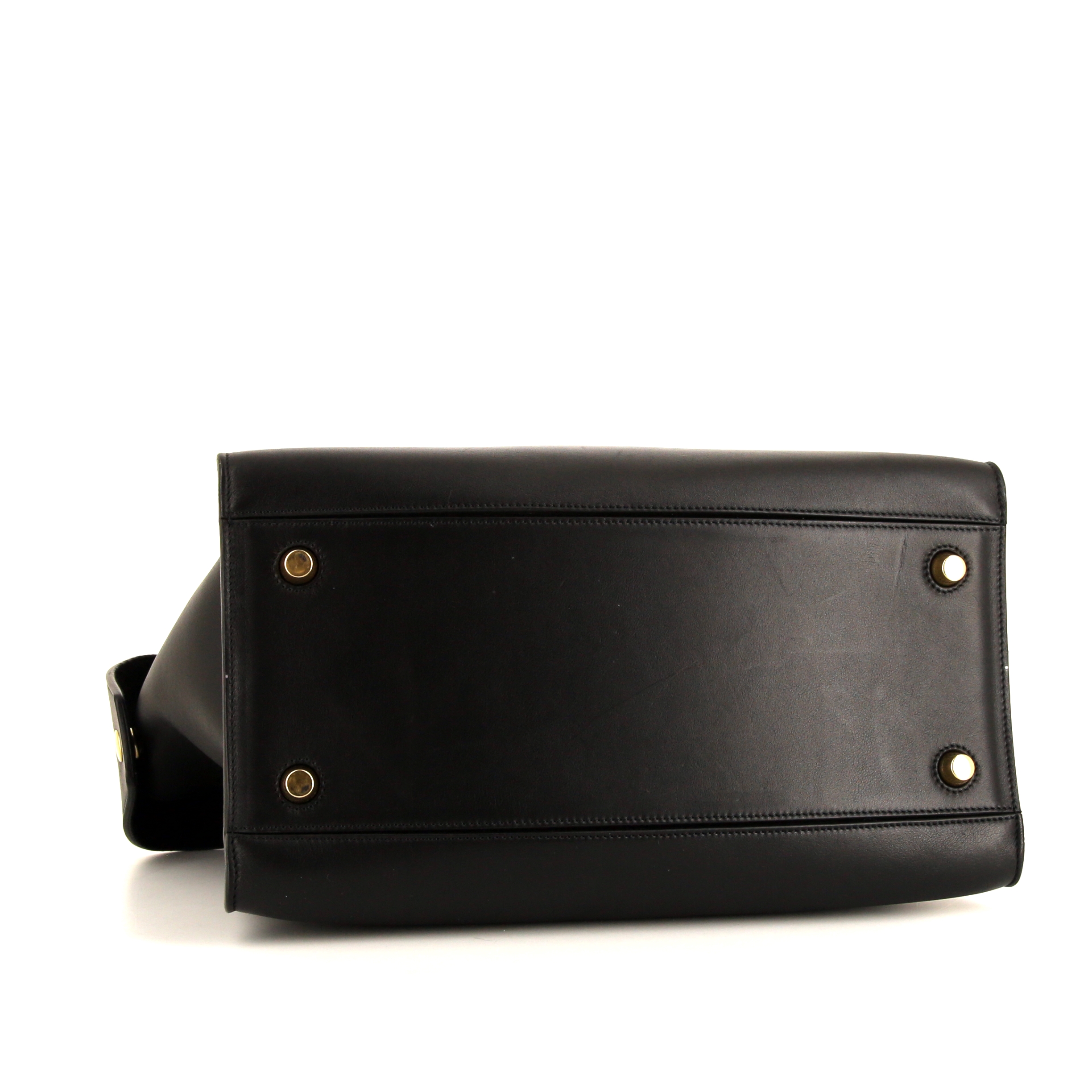 Sac à main Celine Ring en cuir noir - Detail D4