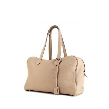 Borsa Hermes Victoria in pelle togo beige