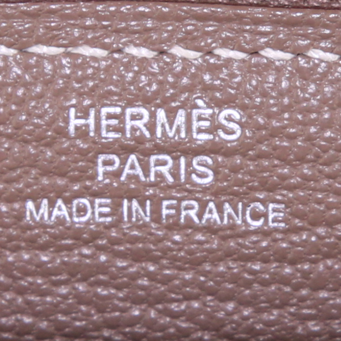 Billetera Hermes Azap en cabra marrón etoupe - Detail D3