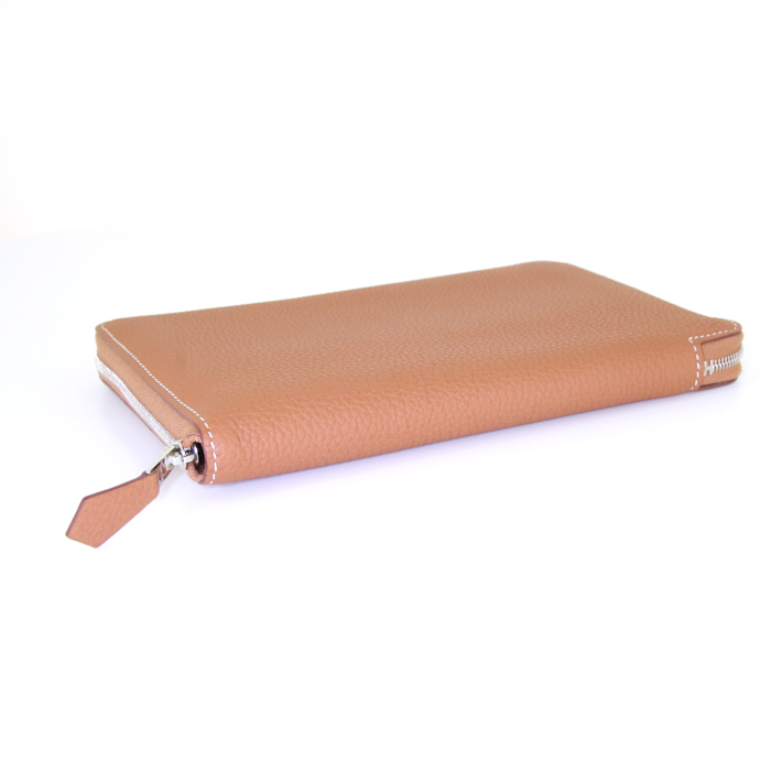 Hermès Zippy large model wallet in gold togo leather - Detail D4