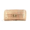 Bolso bandolera Chanel Wallet on Chain en piel de pitón marrón dorada - 360 thumbnail