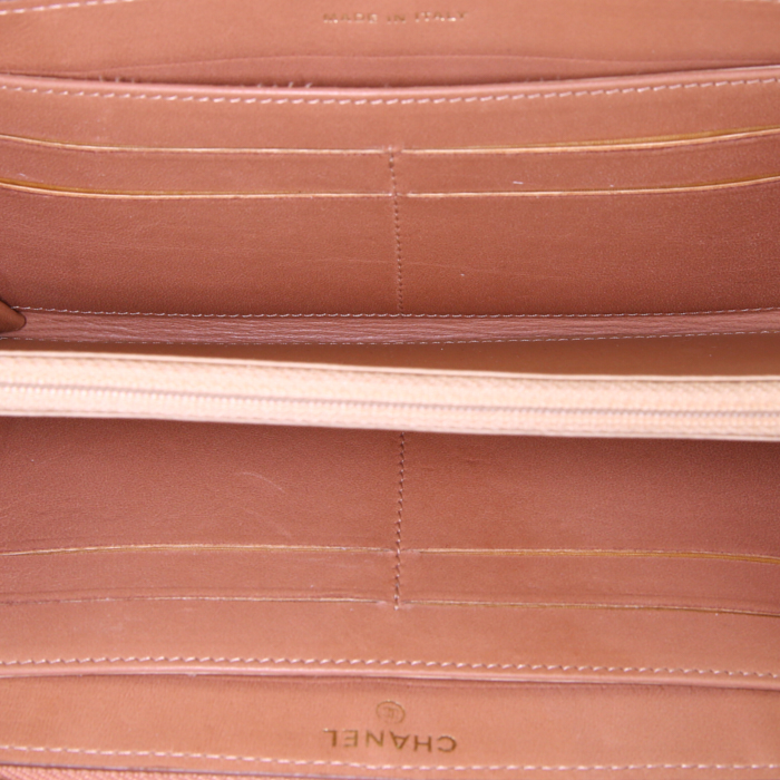 Sac bandoulière Chanel Wallet on Chain en python mordoré - Detail D2