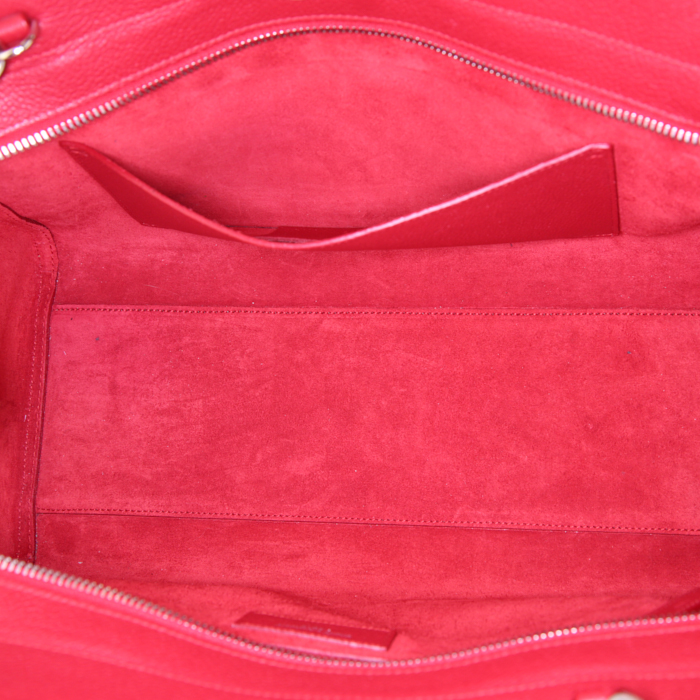 Borsa Saint Laurent Rive Gauche in pelle martellata rossa - Detail D3
