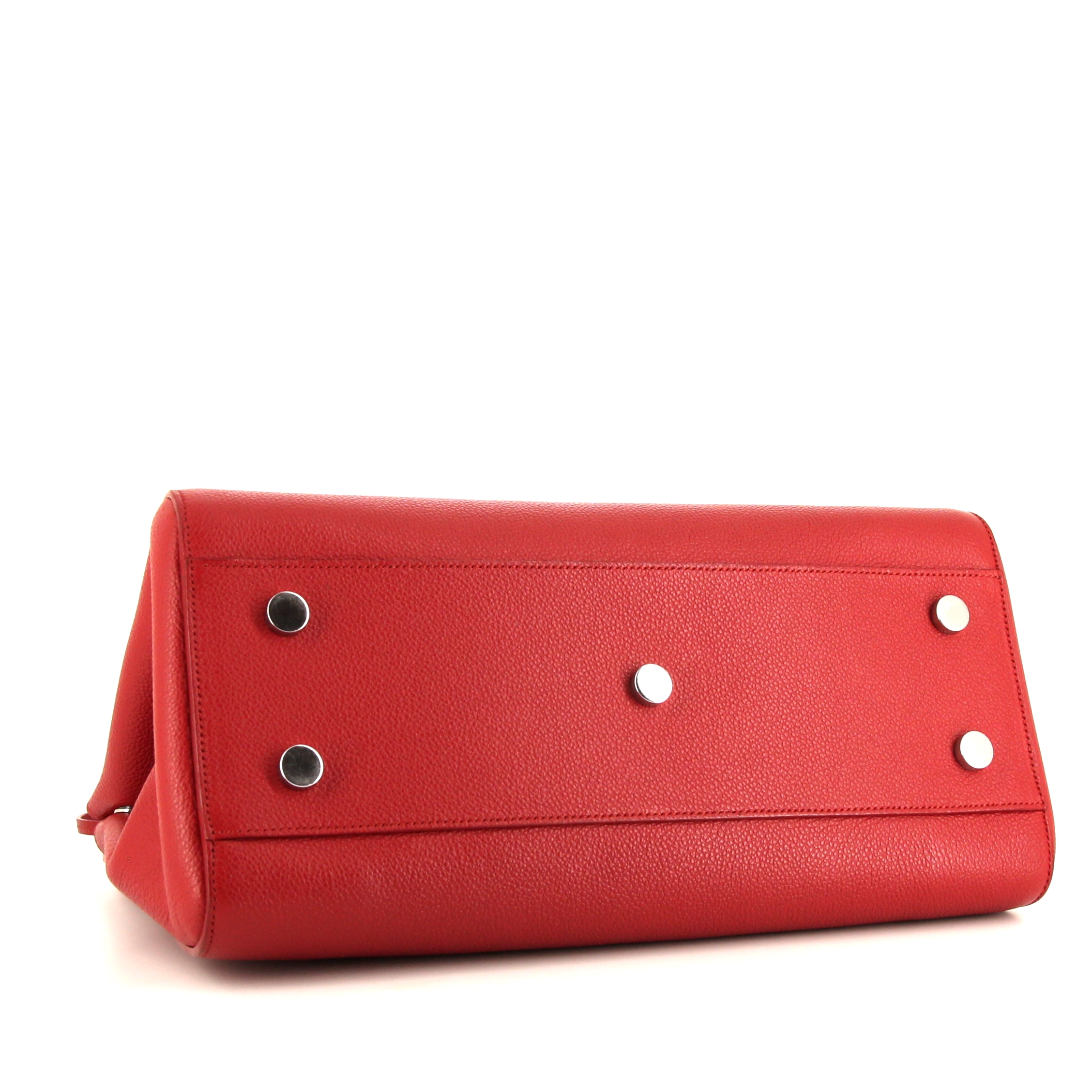 Borsa Saint Laurent Rive Gauche in pelle martellata rossa - Detail D5