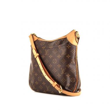 Borsa a tracolla Louis Vuitton Odeon in tela monogram marrone e pelle naturale