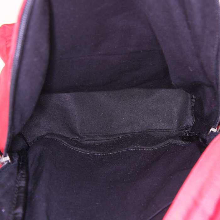 Mochila Balenciaga en lona roja y negra - Detail D2
