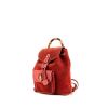 Gucci Bamboo Backpack backpack in red suede and bamboo - 00pp thumbnail