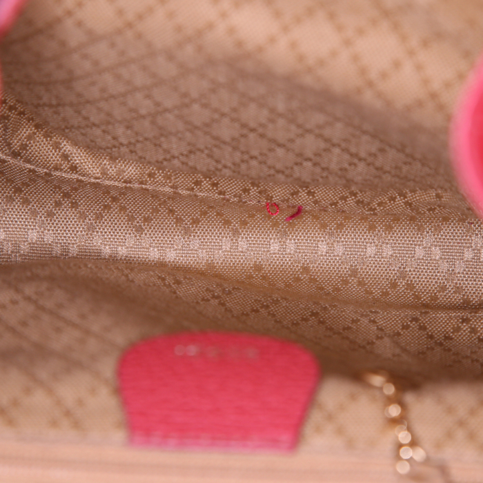 Gucci Bamboo Backpack backpack in red suede and bamboo - Detail D2