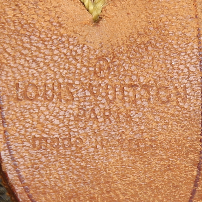 Sac à main Louis Vuitton Speedy 30 en toile monogram marron et cuir naturel - Detail D3