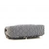 Bolso de mano Chanel Timeless en lona acolchada azul marino y beige gris - Detail D5 thumbnail