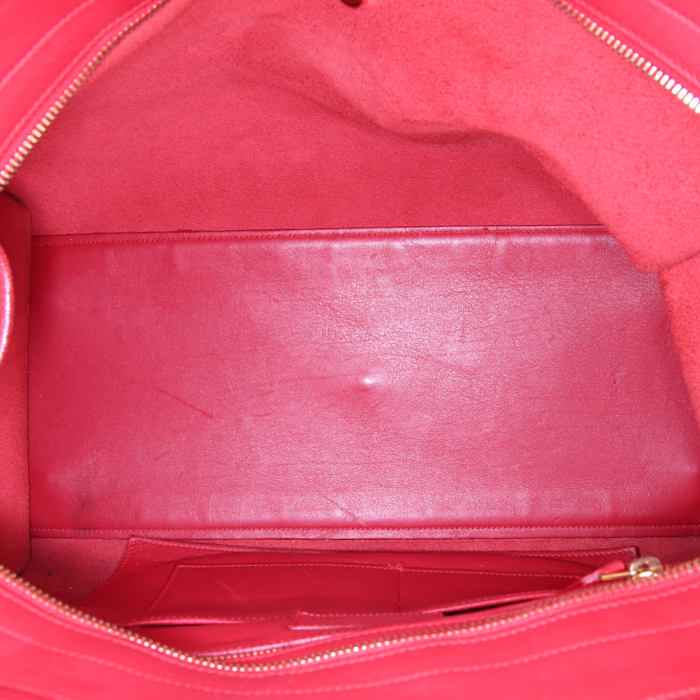 Sac à main Yves Saint Laurent Chyc en cuir rouge - Detail D2
