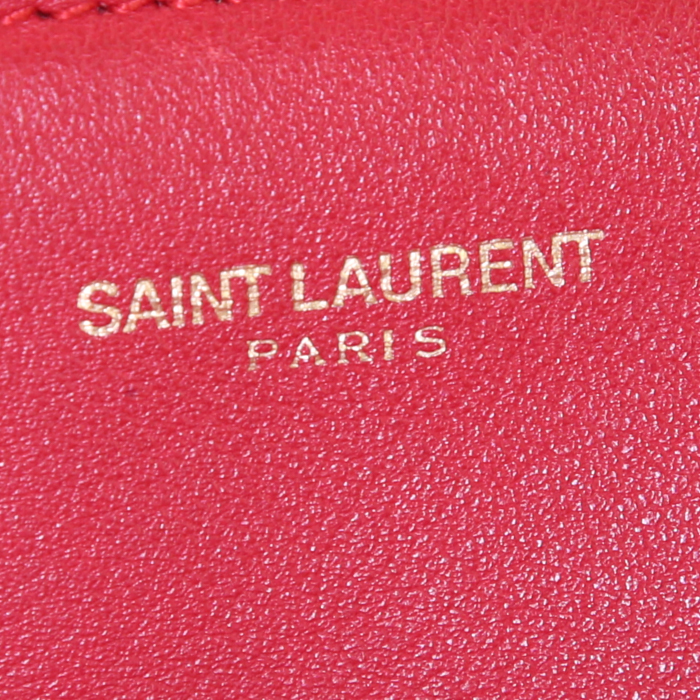 Sac à main Yves Saint Laurent Chyc en cuir rouge - Detail D3