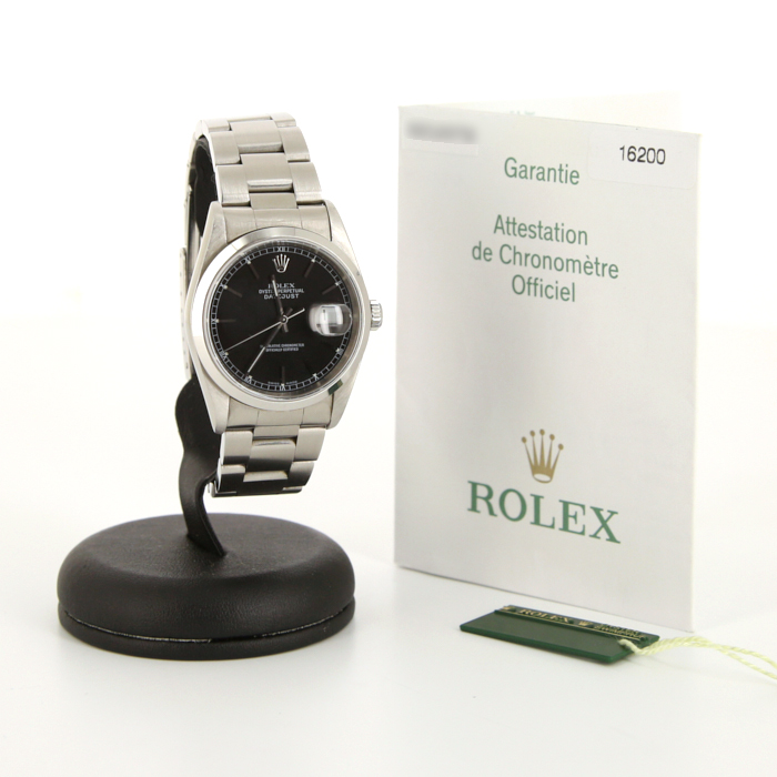 Montre Rolex Datejust en acier Ref :  16200 Vers  2005