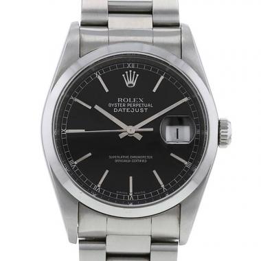 Montre Rolex Datejust en acier Ref :  16200 Vers  2005