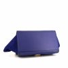 Borsa Celine Trapeze modello piccolo in pelle martellata blu e camoscio blu - Detail D5 thumbnail