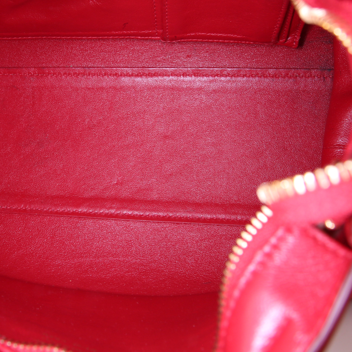 Bolso bandolera Salvatore Ferragamo Sofia en cuero rojo - Detail D3