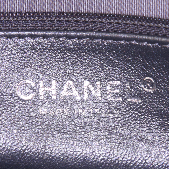 Bolso bandolera Chanel Camera en cuero acolchado plateado - Detail D4