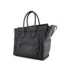 Celine Luggage shopping bag in blue grained leather - 00pp thumbnail