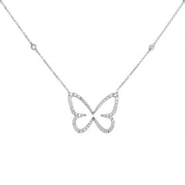Messika Butterfly necklace in white gold and diamonds