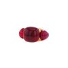 Pomellato Rouge Passion large model ring in 9 carats pink gold and synthetic ruby - 00pp thumbnail