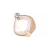 Bague Pomellato Ritratto moyen modèle en or rose,  quartz blanc et diamants - 00pp thumbnail