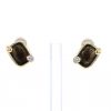 Paire de boucles d'oreilles Pomellato Ritratto en or rose,  quartz fumé et diamants - 360 thumbnail