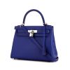 Hermes Kelly 28 cm handbag in Bleu Royal Evercolor calfskin - 00pp thumbnail