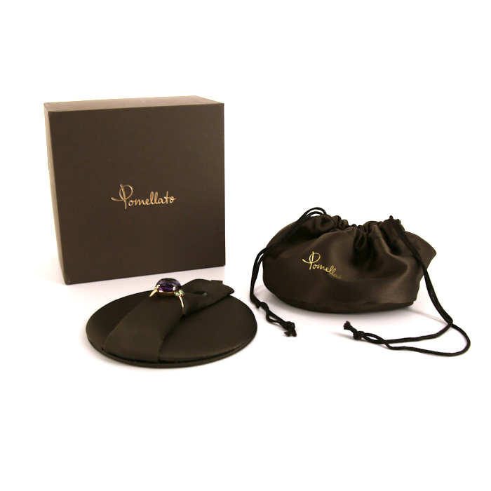 Bague Pomellato Bahia en or rose, améthyste et tsavorites - Detail D2