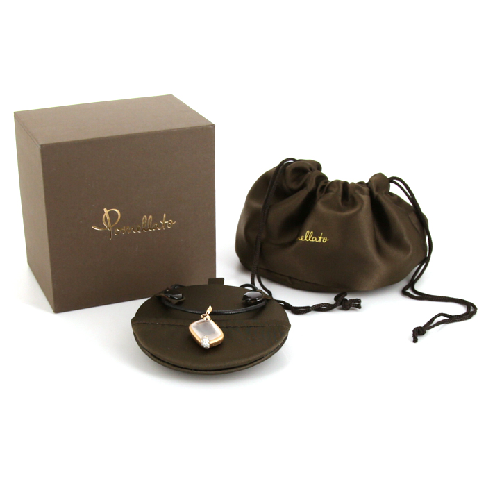 Ciondolo Pomellato Ritratto in oro rosa,  quarzo e diamanti - Detail D2