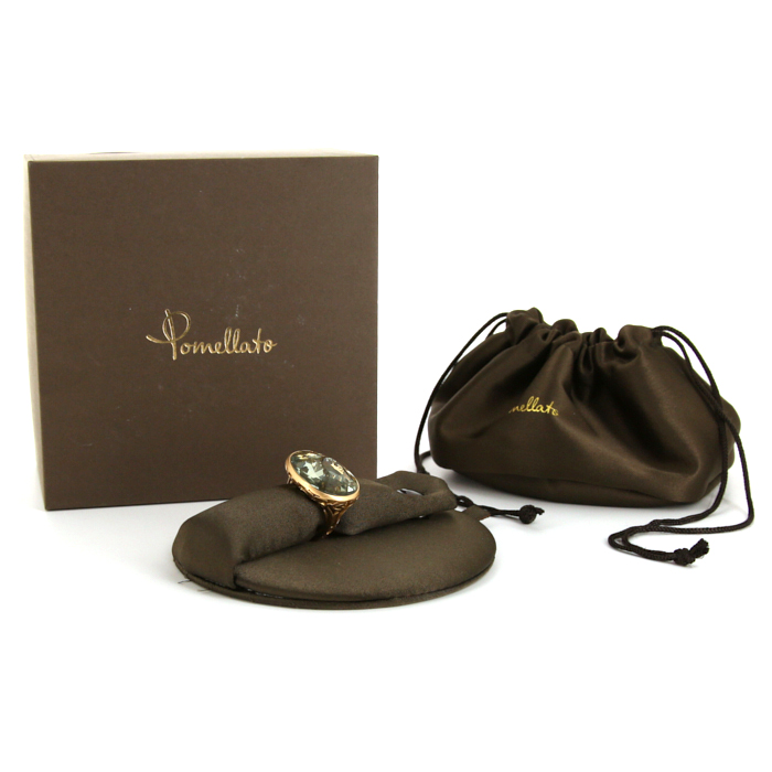 Pomellato Arabesques ring in pink gold and quartz - Detail D2