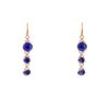 Pomellato Capri earrings in pink gold,  lapis-lazuli and quartz - 00pp thumbnail