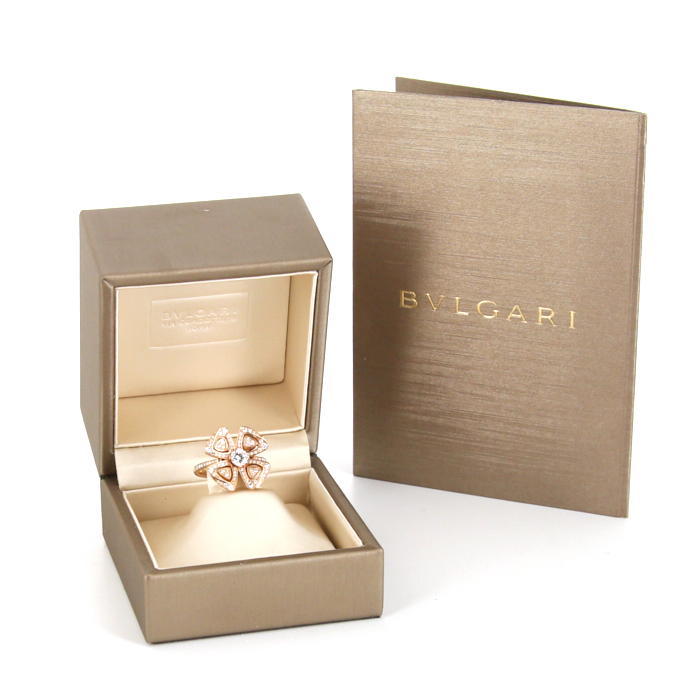 Sortija Bulgari Fiorever en oro rosa y diamantes - Detail D2