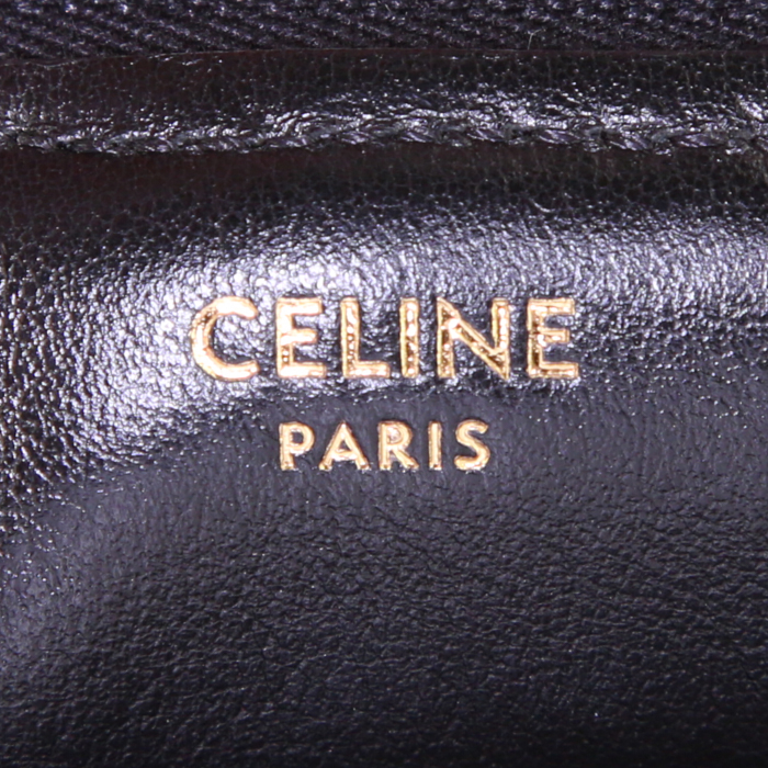 Celine C Charm pouch in black quilted leather - Detail D3
