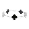 Bracelet Van Cleef & Arpels Alhambra Vintage en or blanc,  onyx et diamants - 00pp thumbnail