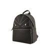 Fendi Bag Bugs backpack in black grained leather - 00pp thumbnail